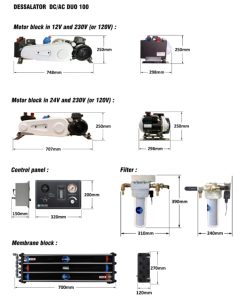 Alternative view of DESSALATOR D100 DUO "KLASİK" 12-24-48V & 230V SU YAPICI