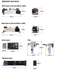 Alternative view of DESSALATOR D60 DUO "KLASİK" 12-24-48V & 230V SU YAPICI